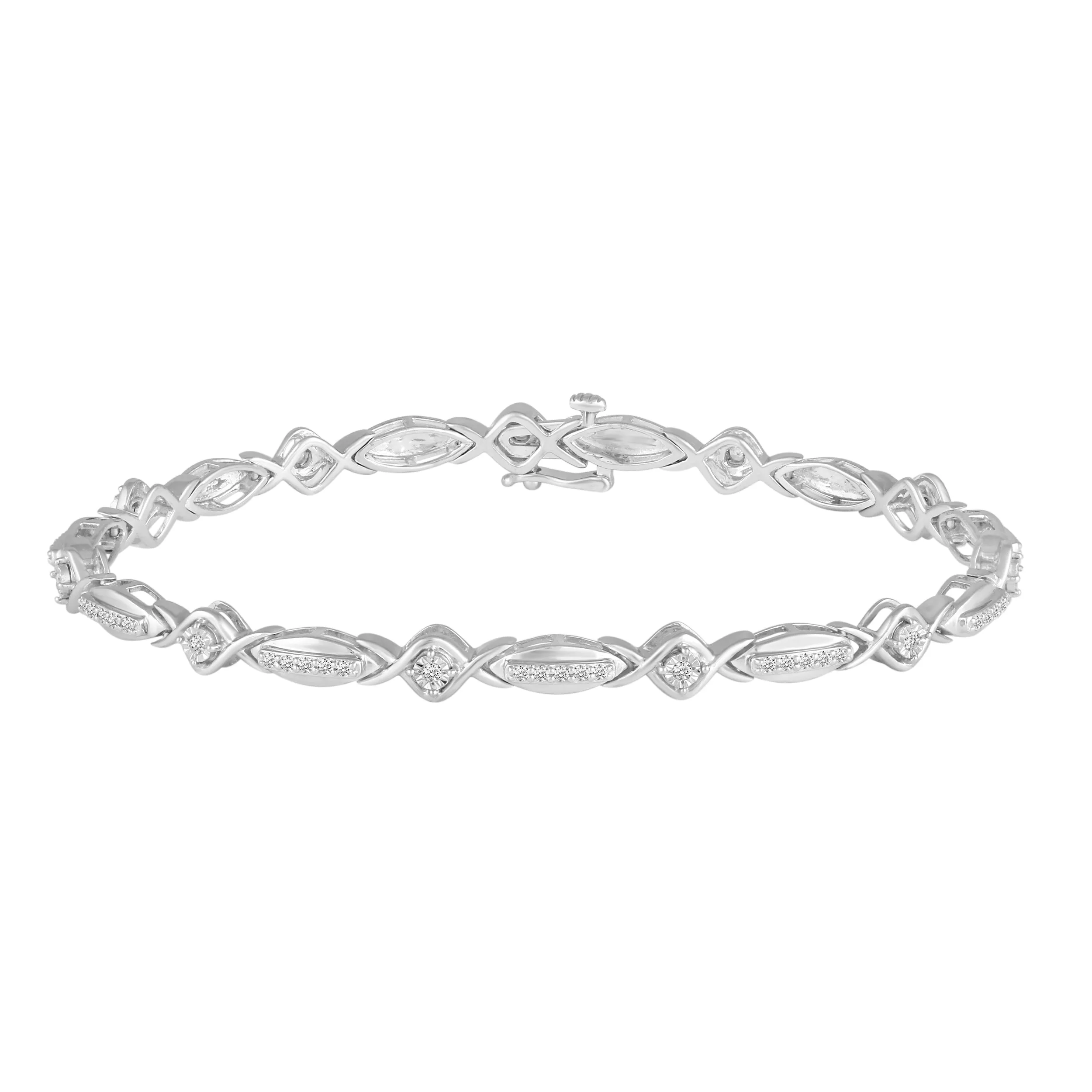 1/2 CT TW Diamond Enchant Tennis Bracelet in Sterling Silver