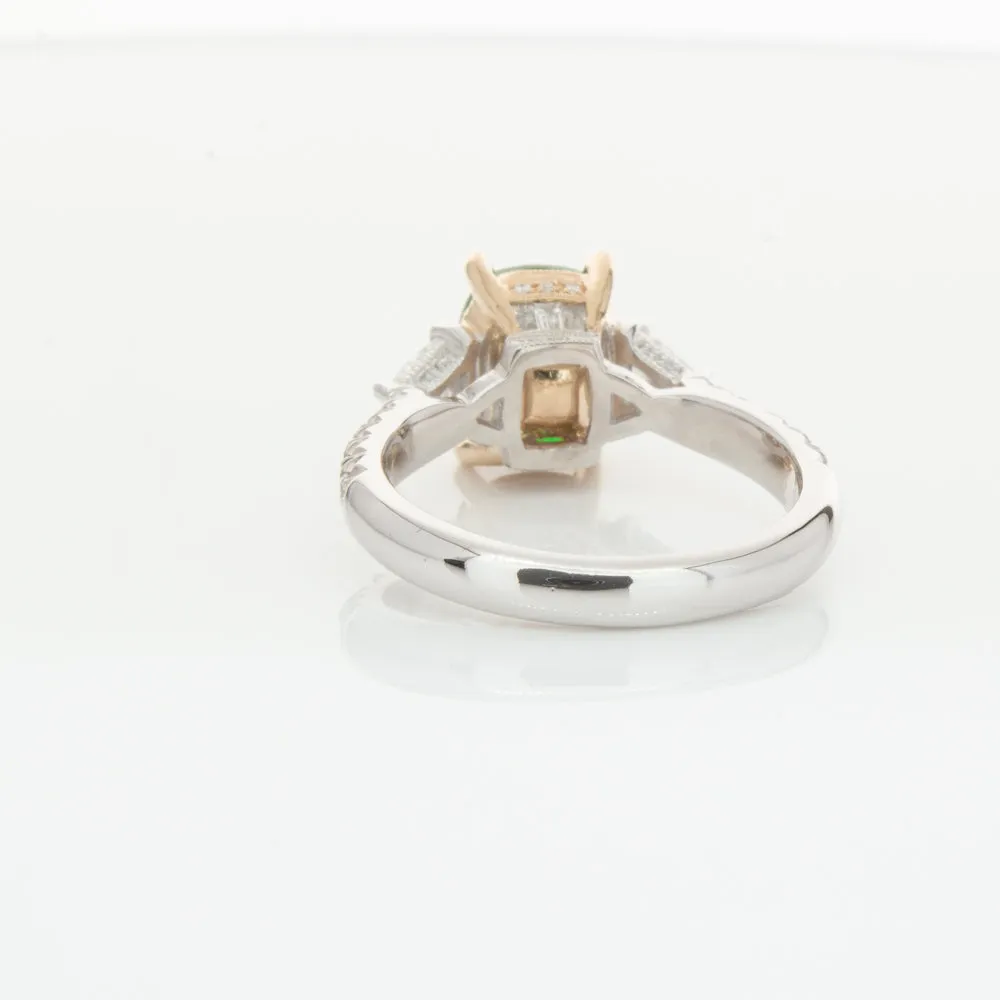 18ct White & Yellow Gold 2.67ct Emerald & Diamond Ring