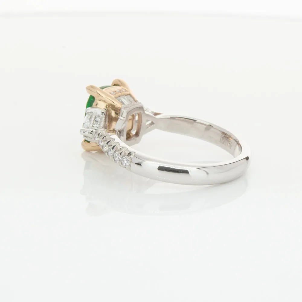 18ct White & Yellow Gold 2.67ct Emerald & Diamond Ring