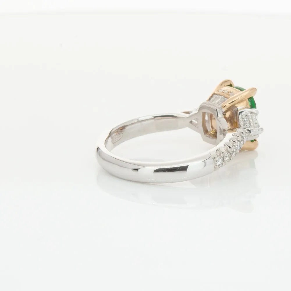 18ct White & Yellow Gold 2.67ct Emerald & Diamond Ring
