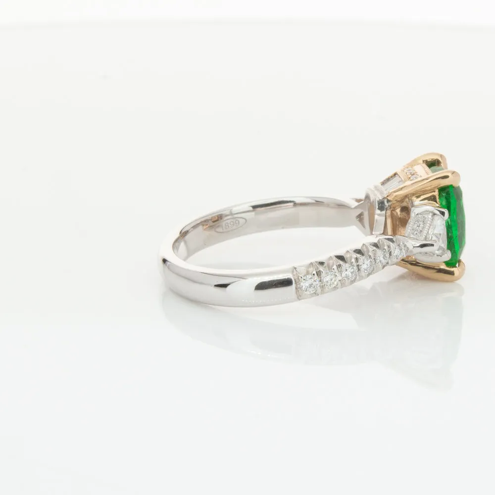 18ct White & Yellow Gold 2.67ct Emerald & Diamond Ring