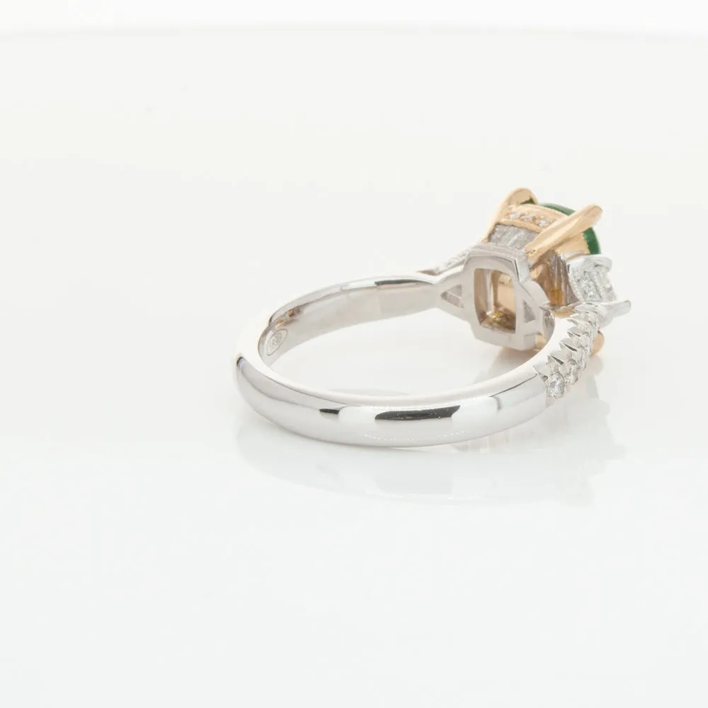 18ct White & Yellow Gold 2.67ct Emerald & Diamond Ring
