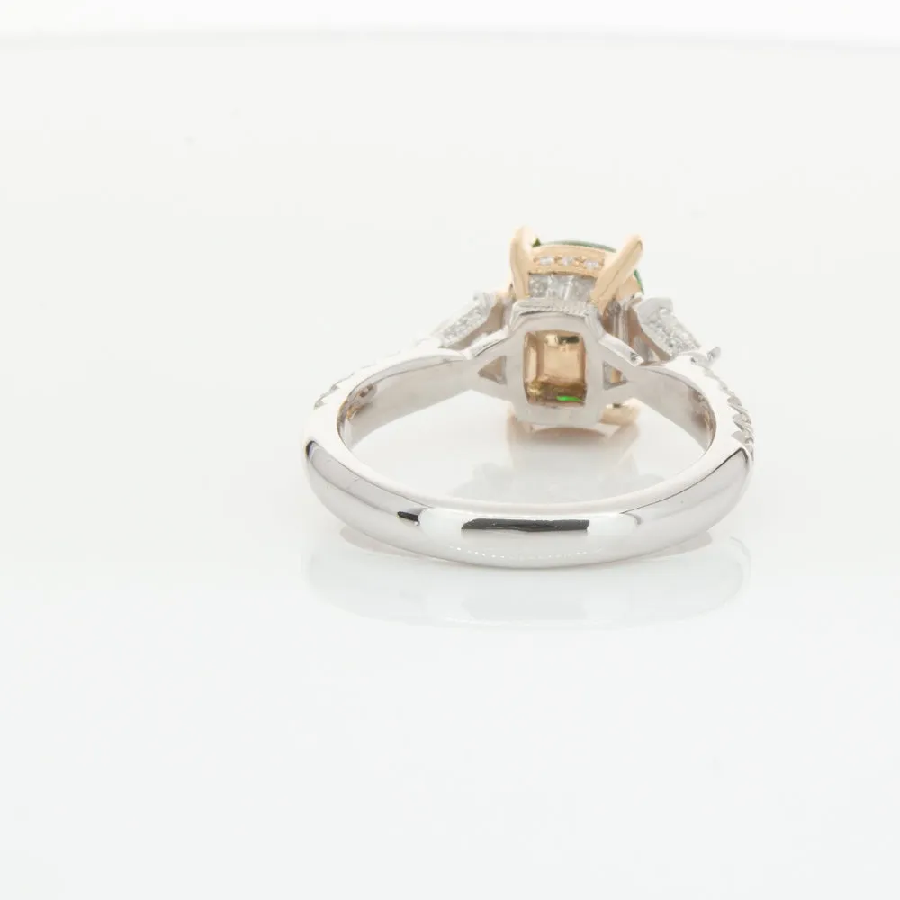 18ct White & Yellow Gold 2.67ct Emerald & Diamond Ring