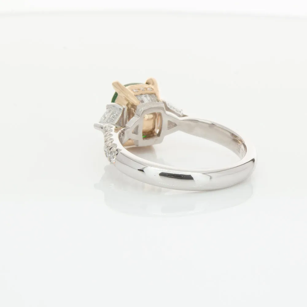 18ct White & Yellow Gold 2.67ct Emerald & Diamond Ring