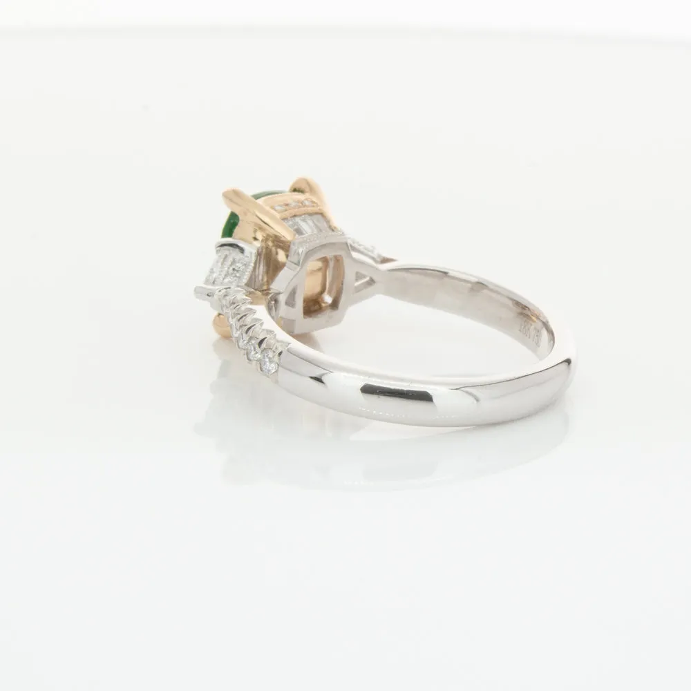 18ct White & Yellow Gold 2.67ct Emerald & Diamond Ring