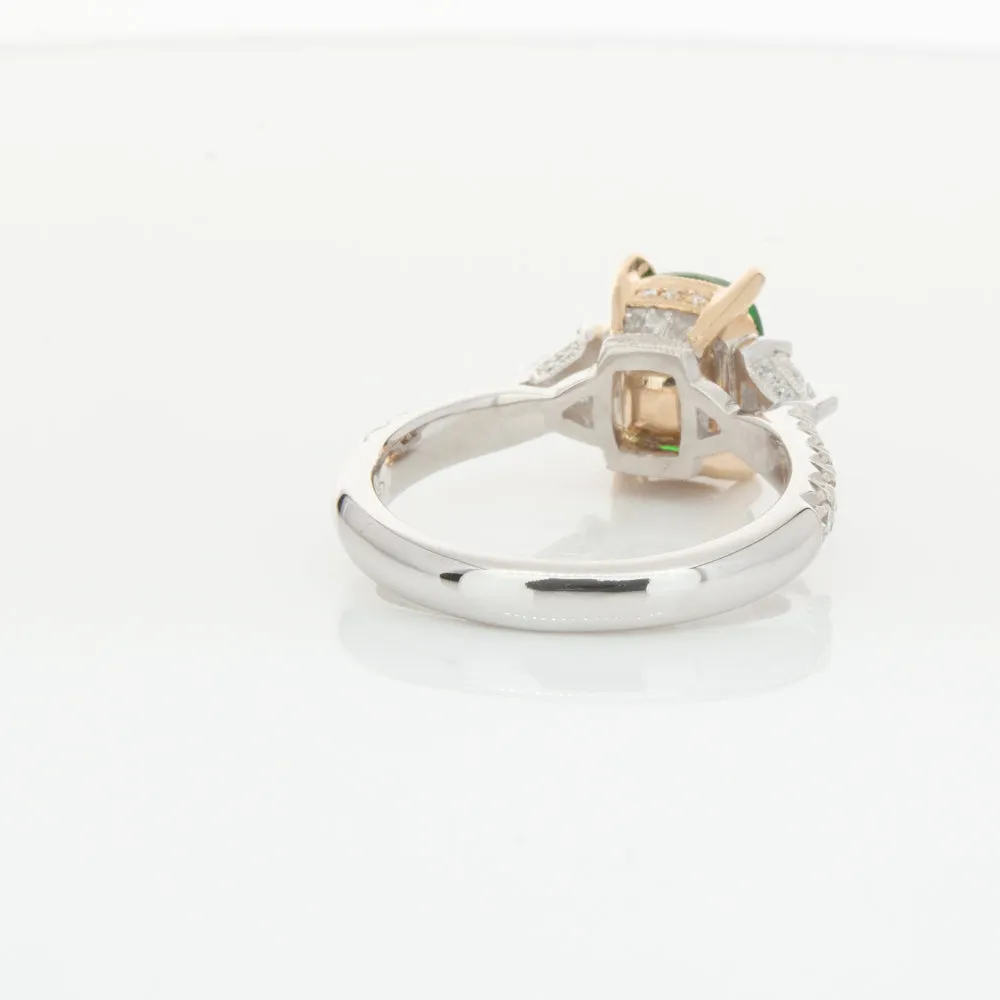 18ct White & Yellow Gold 2.67ct Emerald & Diamond Ring