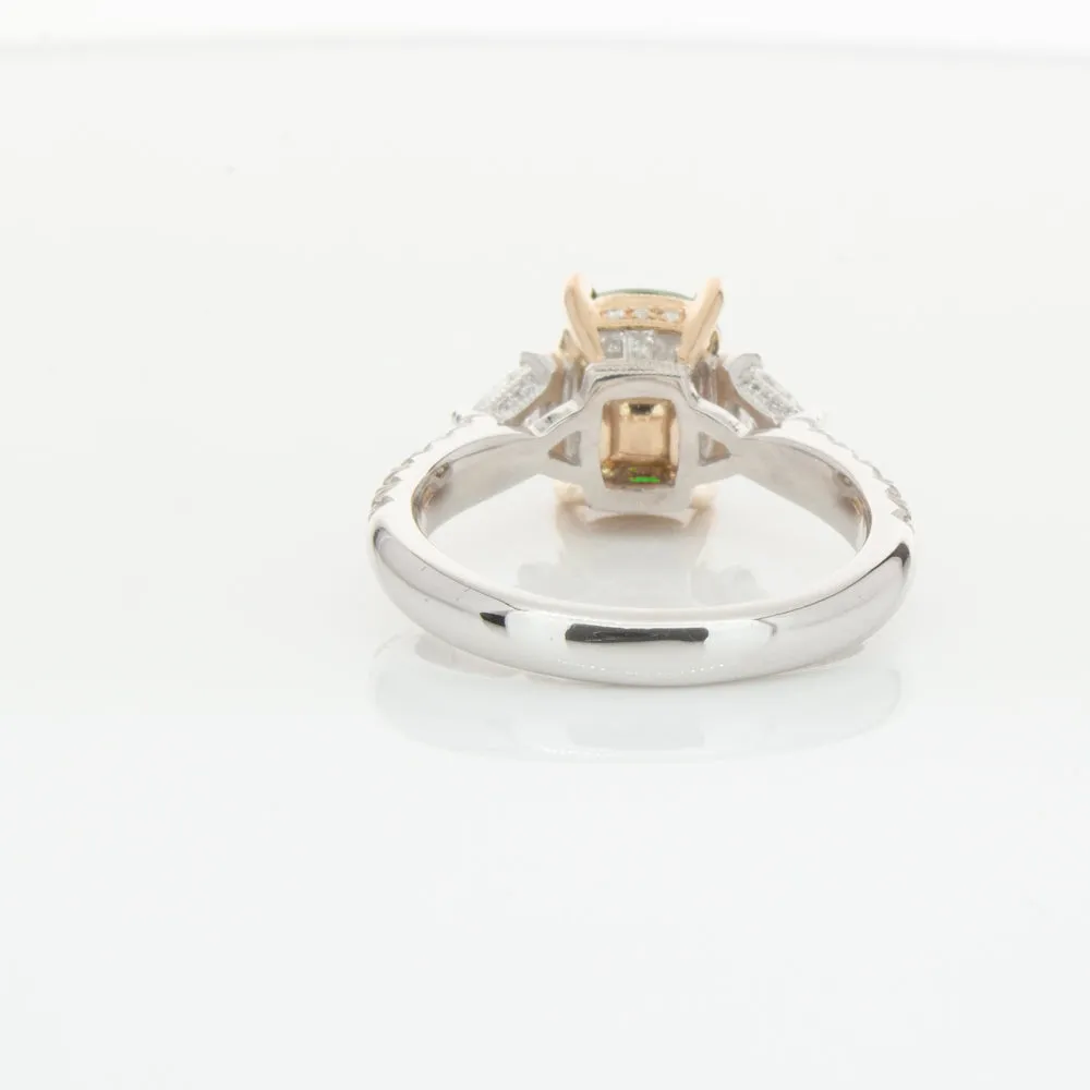 18ct White & Yellow Gold 2.67ct Emerald & Diamond Ring