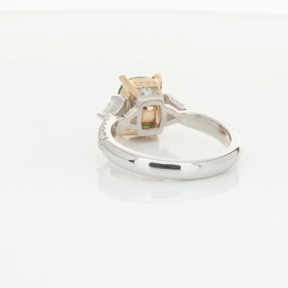 18ct White & Yellow Gold 2.67ct Emerald & Diamond Ring