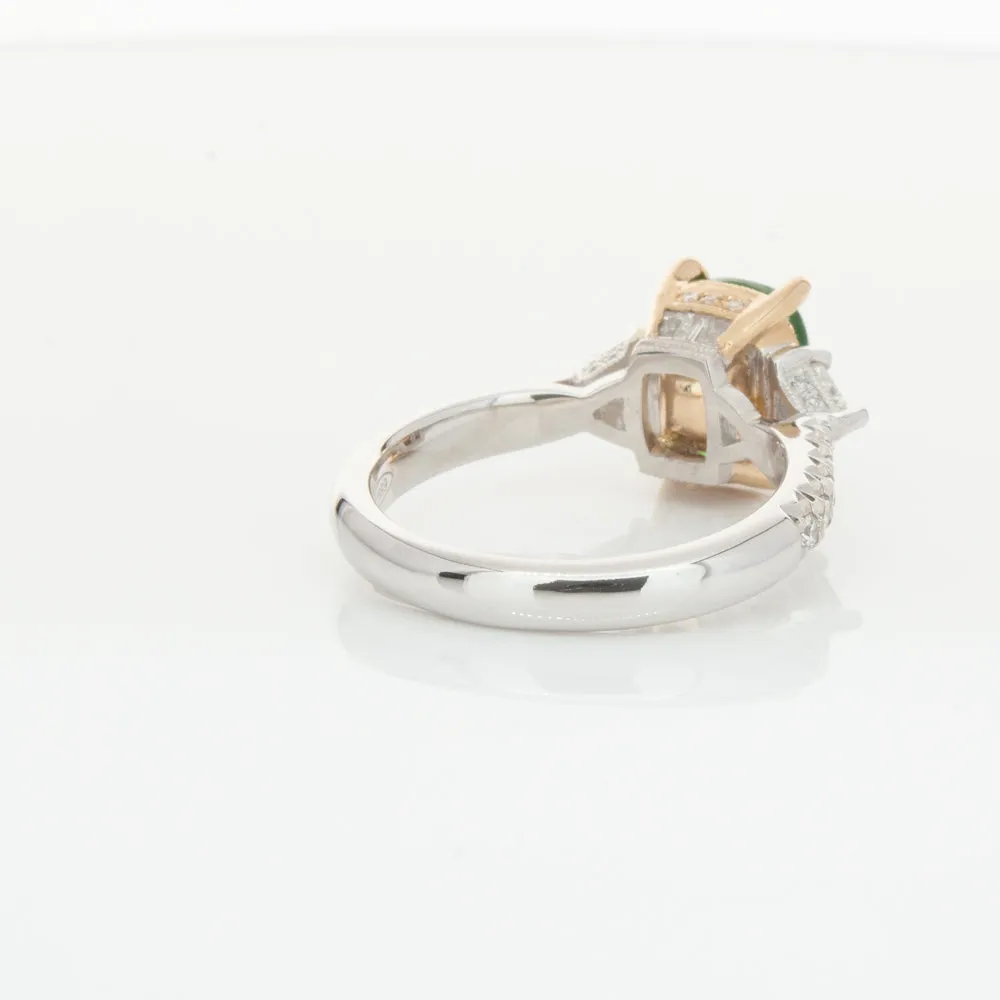 18ct White & Yellow Gold 2.67ct Emerald & Diamond Ring