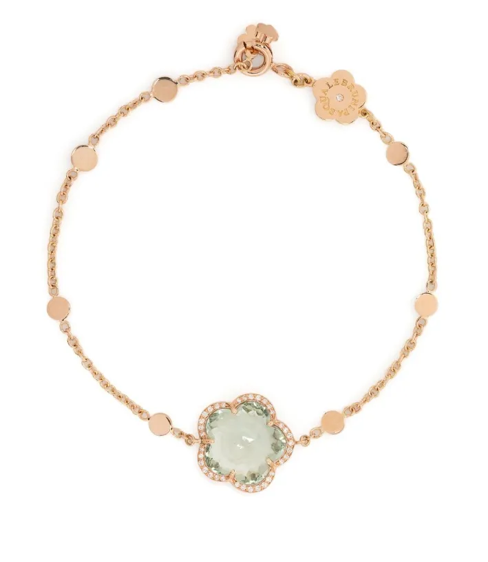 18kt rose gold Bon Ton topaz and diamond bracelet