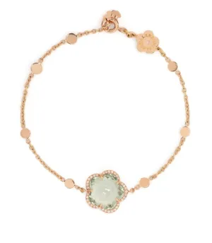 18kt rose gold Bon Ton topaz and diamond bracelet