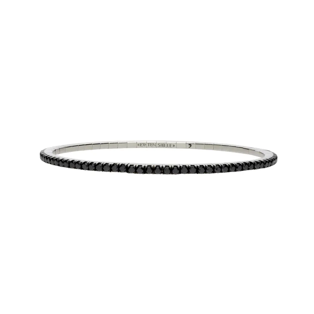 3.90CT Black Diamond Stretch Tennis Bracelet