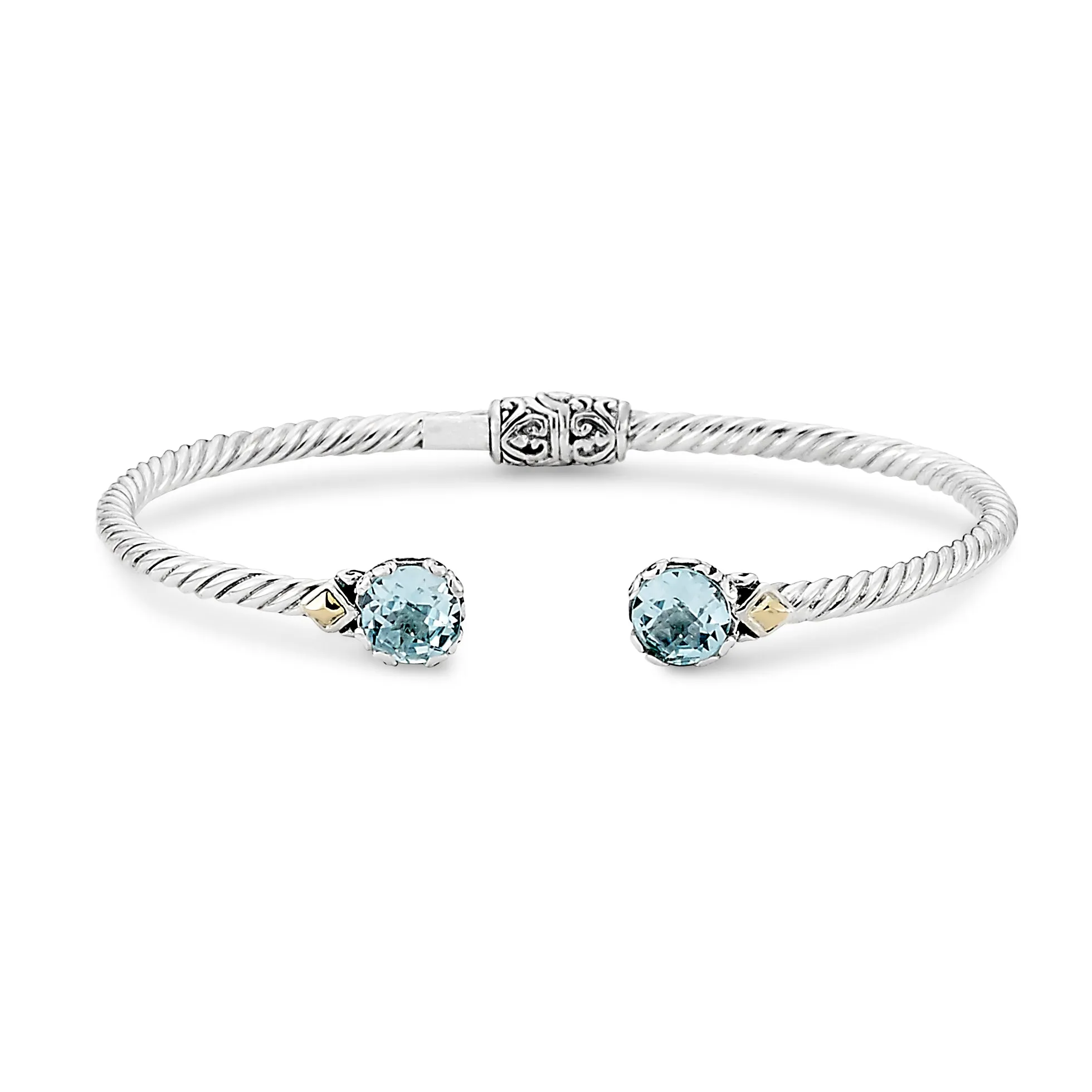 Bali Blue Topaz Bangle Bracelet