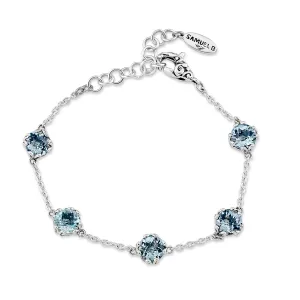 Bali Blue Topaz Link Station Bracelet