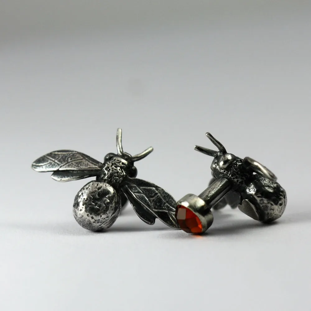 Bee and Citrine cufflinks