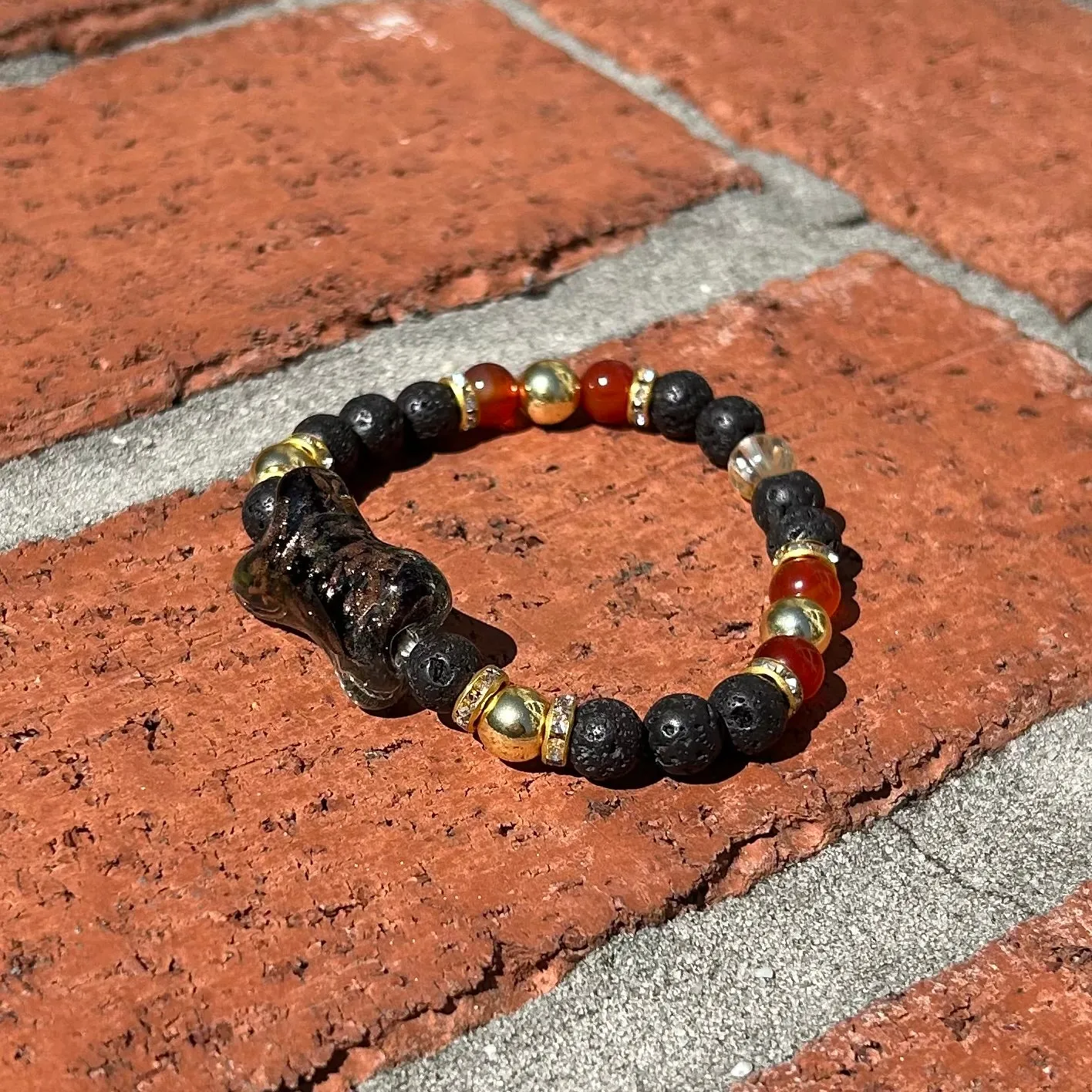 Carnelian x Citrine x Hematite x Lava Rock Bracelet