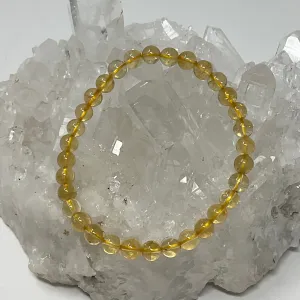 Citrine 6mm Round Bracelet