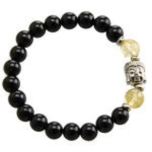 Citrine & Onyx Buddha Bracelet