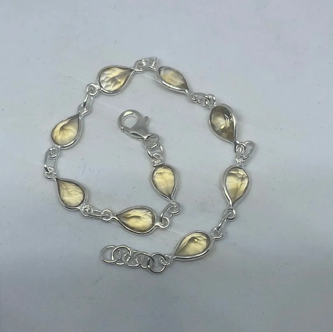 Citrine Silver Bracelet