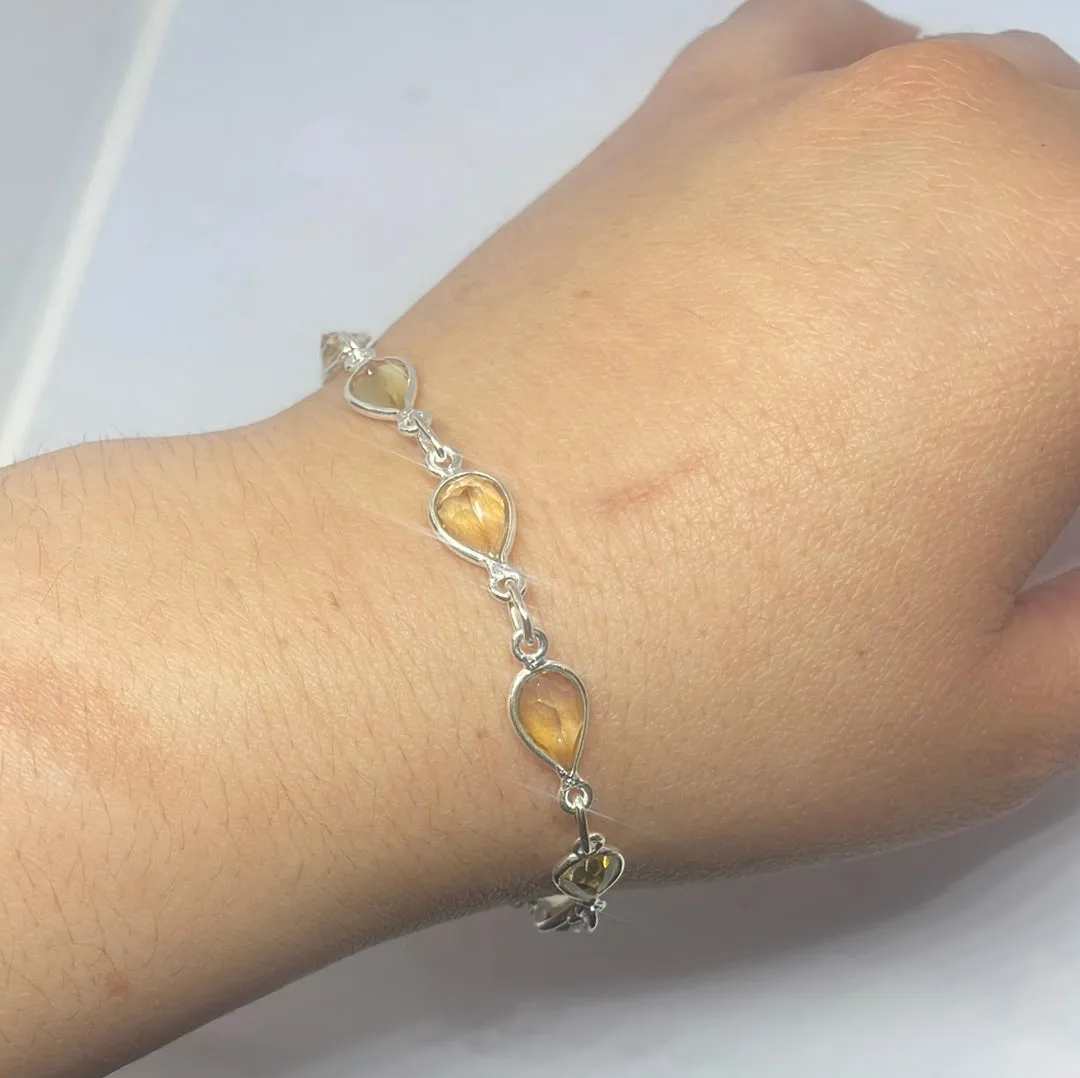 Citrine Silver Bracelet