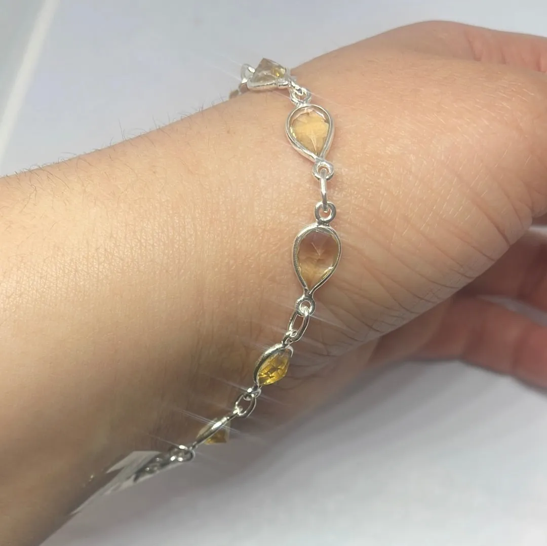 Citrine Silver Bracelet