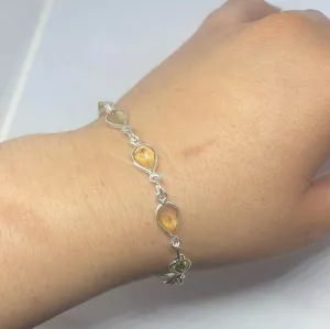 Citrine Silver Bracelet