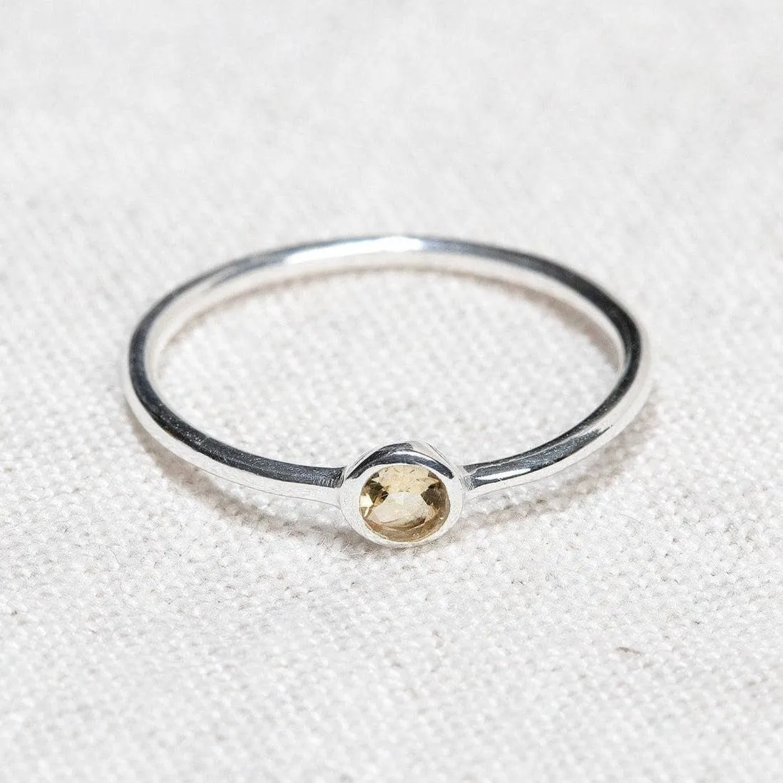 Citrine Silver or Gold Ring