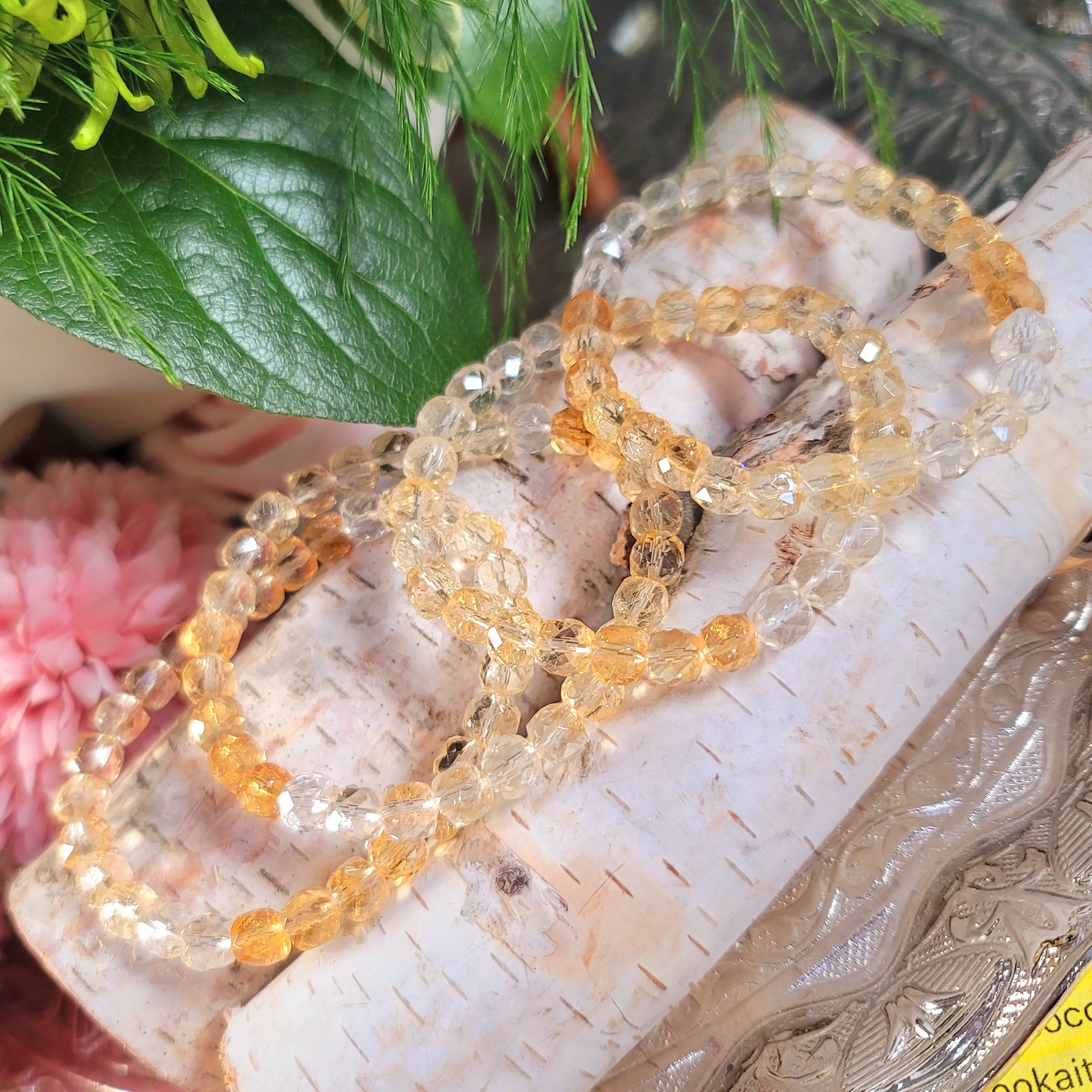 Citrine Waterfall Faceted Bracelet for Abundance and Fulfilling Your Destiny