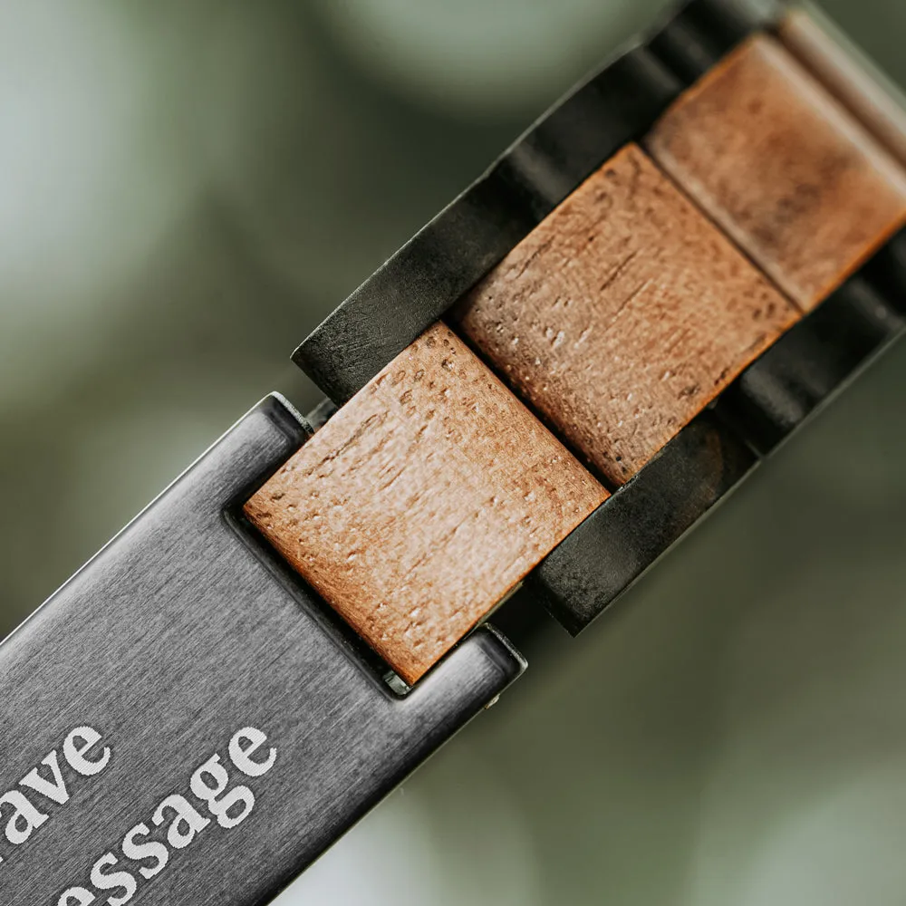 Classic Ebony Walnut Engravable Bracelet