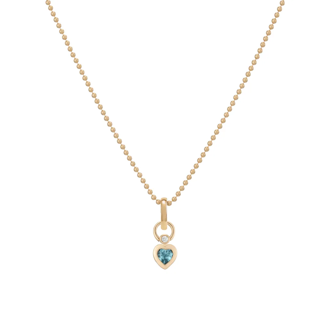 confetti pendant, blue topaz