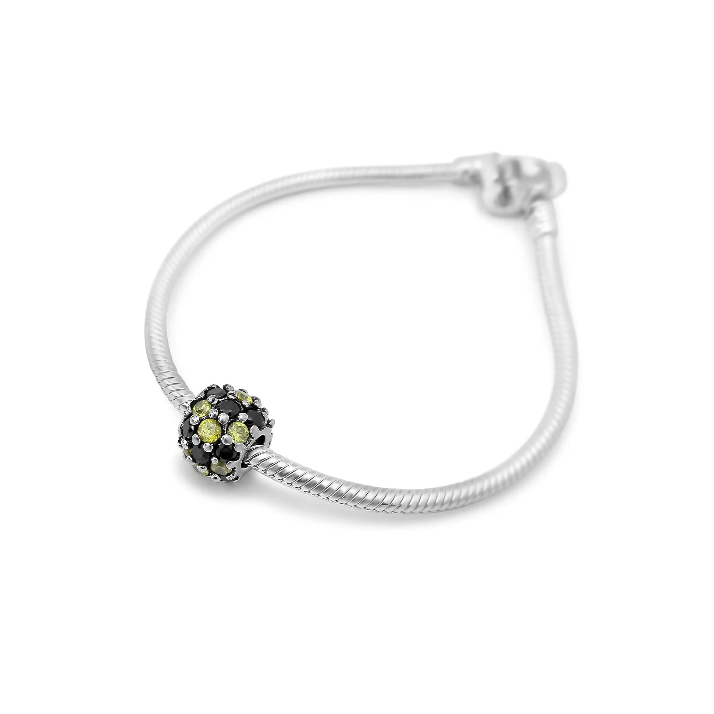 Cristy Cali Swarovski Black & Gold Charm Bracelet