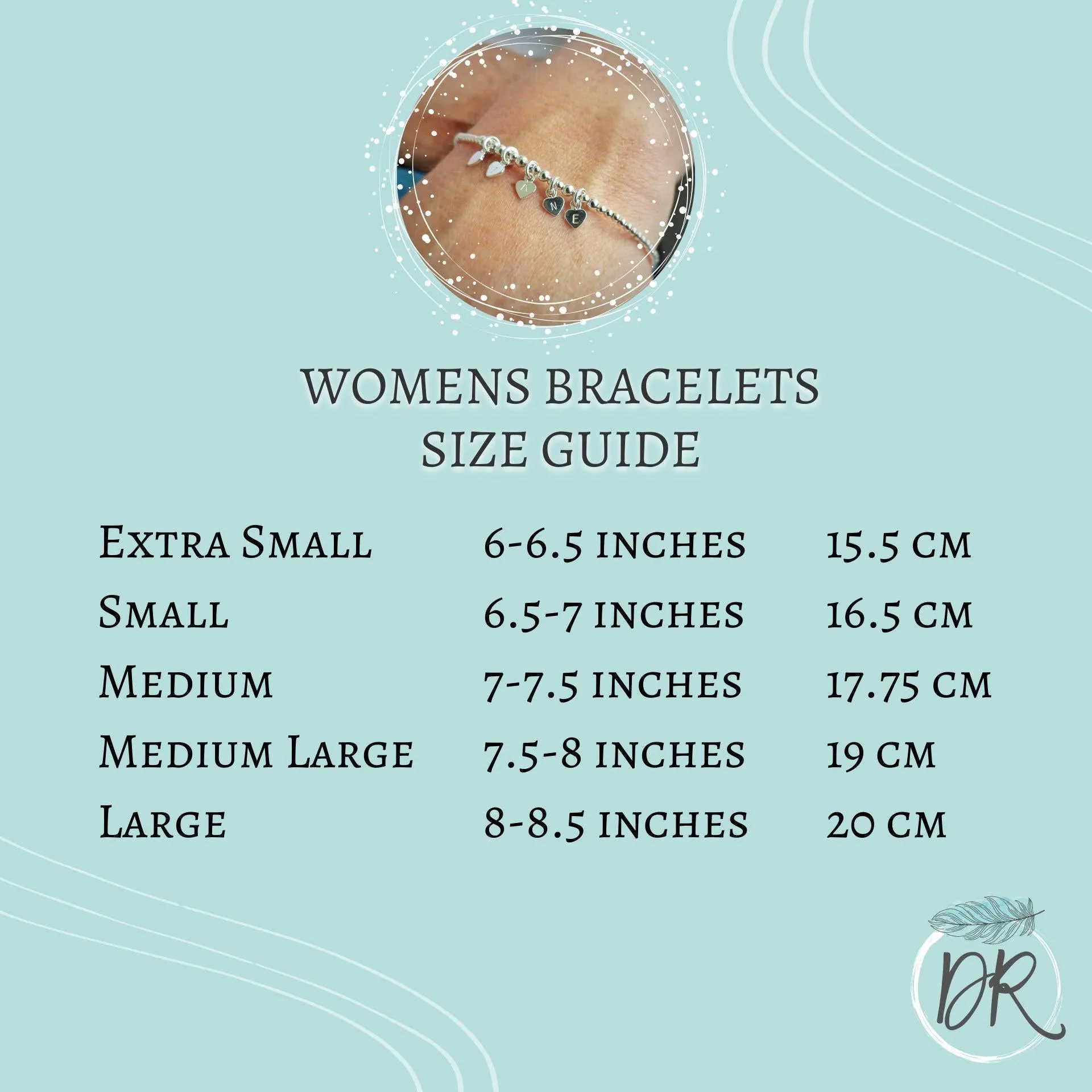 Dainty November Birthstone CZ Initial Bracelet, Personalised Jewellery