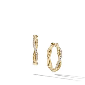 David Yurman 4mm Infinity 1 inch Hoop Earrings