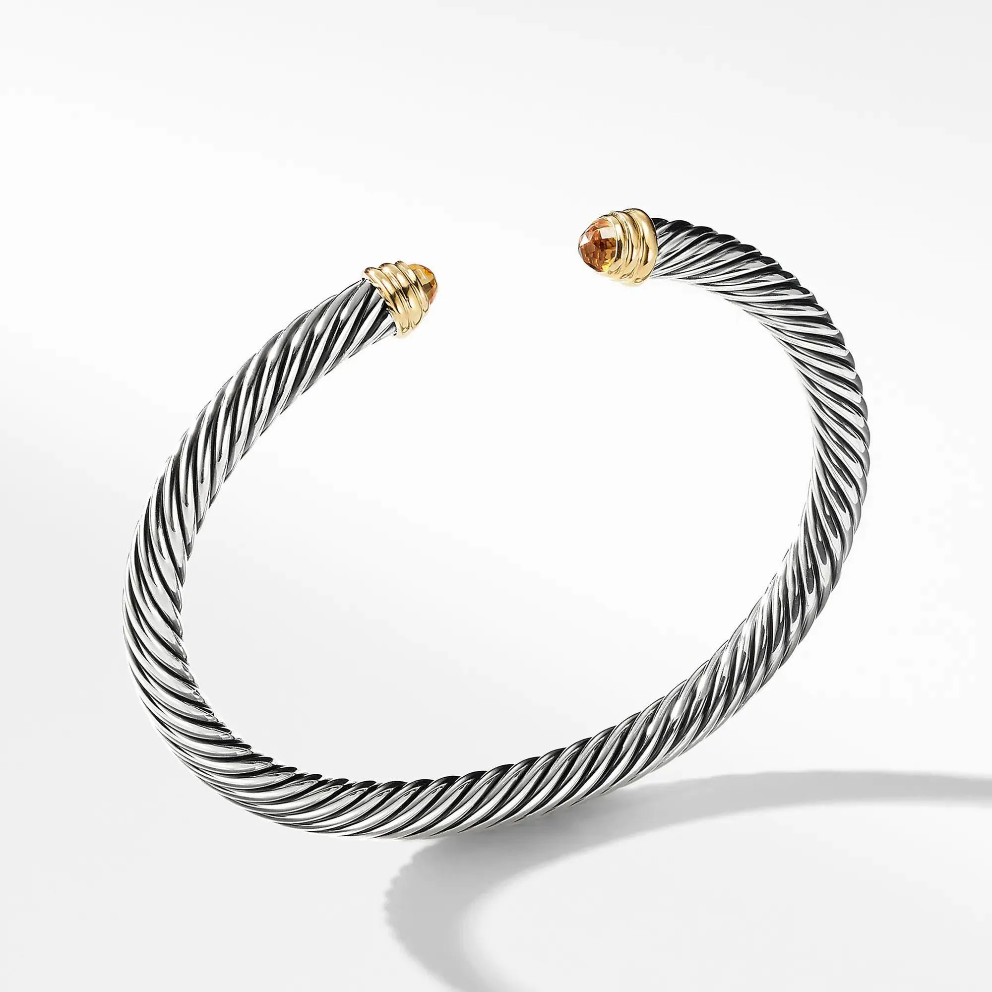 David Yurman Cable Classic Collection Bracelet with Citrine and 14k Yellow Gold, 5mm