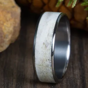 Deer antler inlay ring
