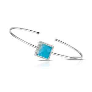 Doves St Barth Tourquose White Gold Bangle