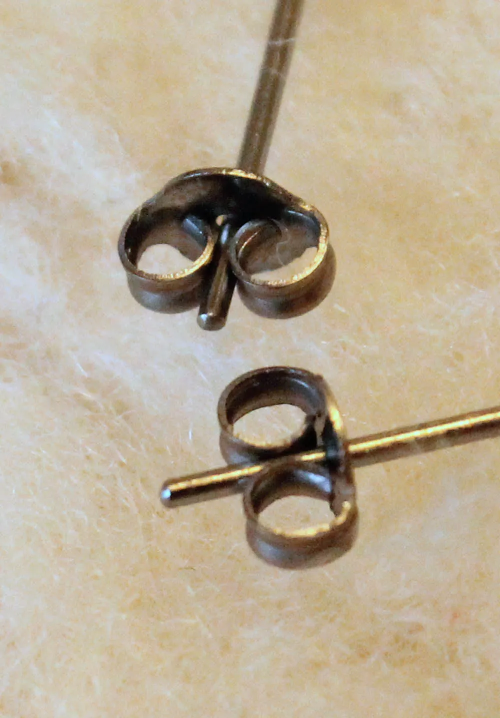 Emerald Bezel Gemstones, Small (Niobium or Titanium Post Earrings)