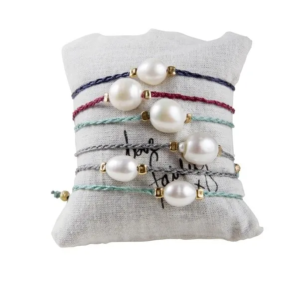 Fairley Pearl Rope Braclet Navy