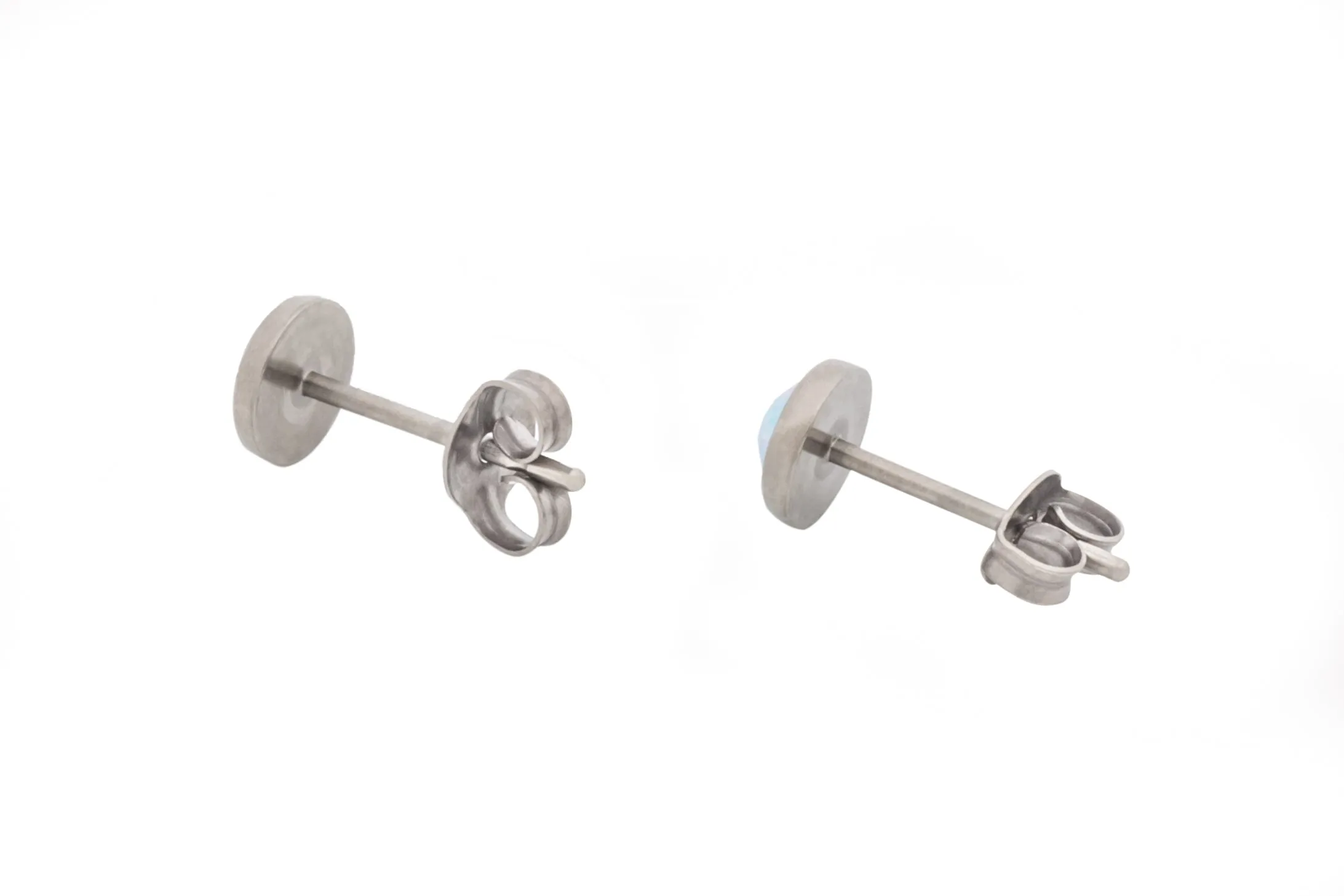 Fuchsia Swarovski Crystal Bezels (Pure Titanium Post Earrings)
