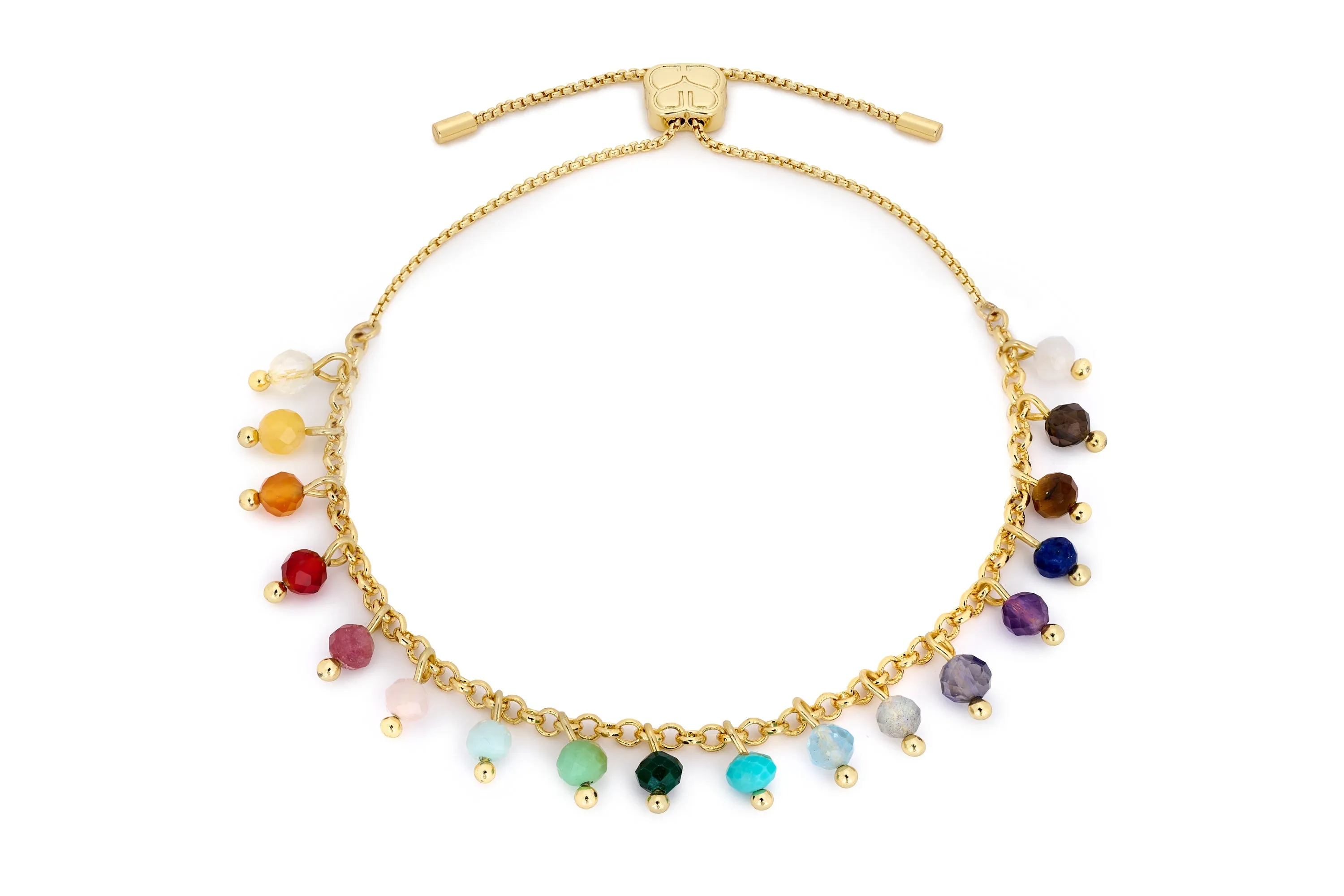 Lei Gemstone Bead Charm Bracelet
