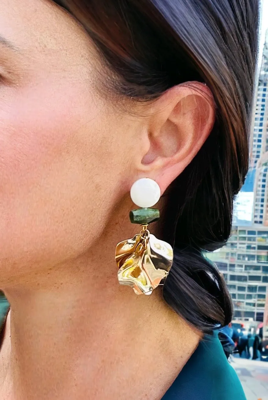 Liza Earrings - Emerald