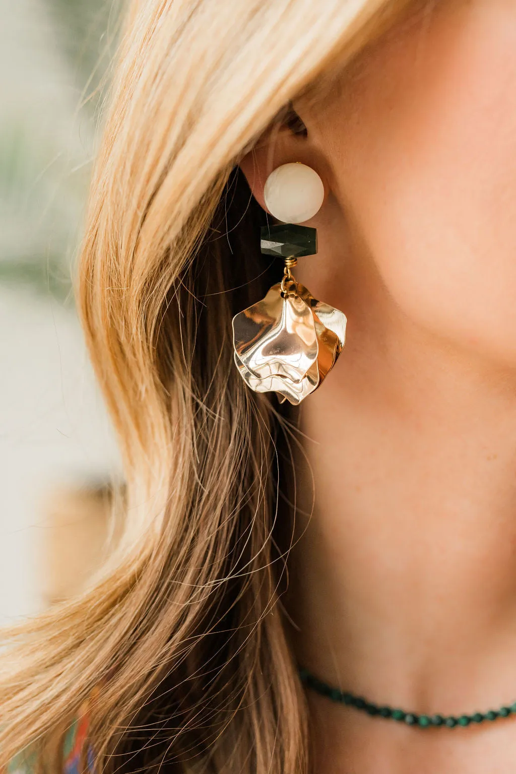 Liza Earrings - Emerald
