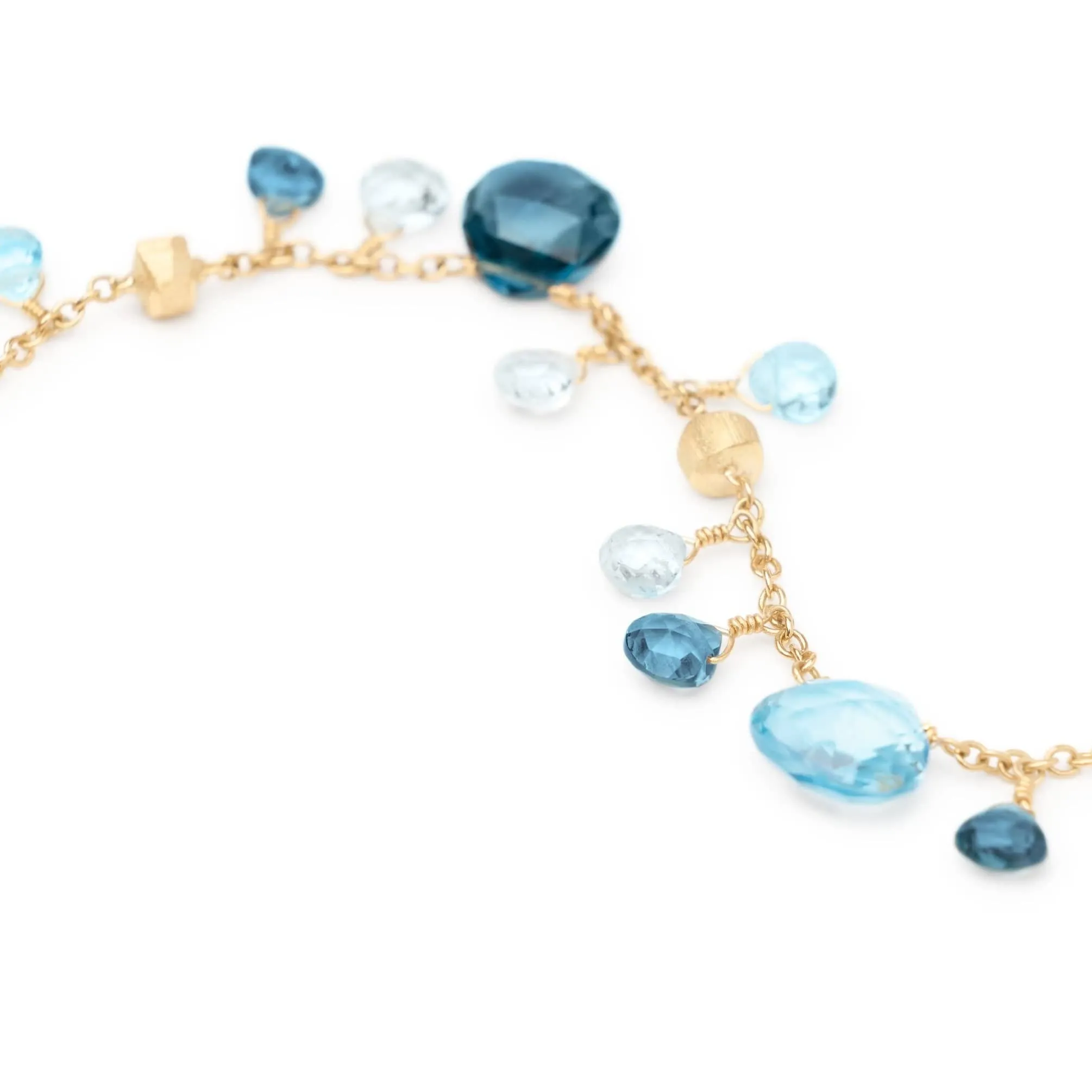 Marco Bicego 18K Yellow Gold Paradise Mixed Blue Topaz Bracelet