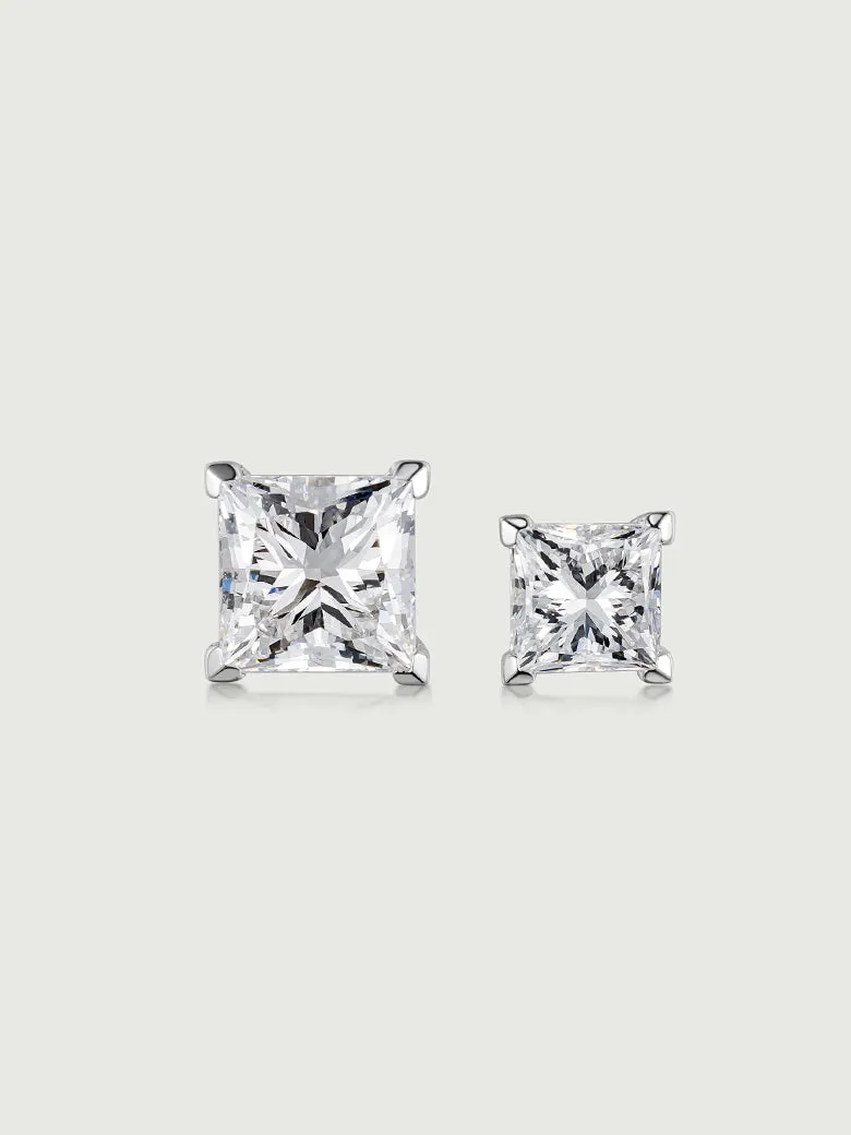 Princess Cut Diamond Earrings