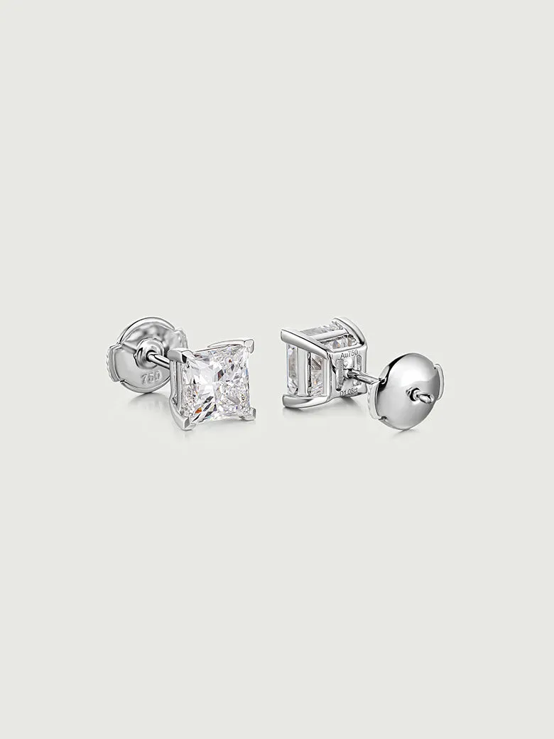 Princess Cut Diamond Earrings