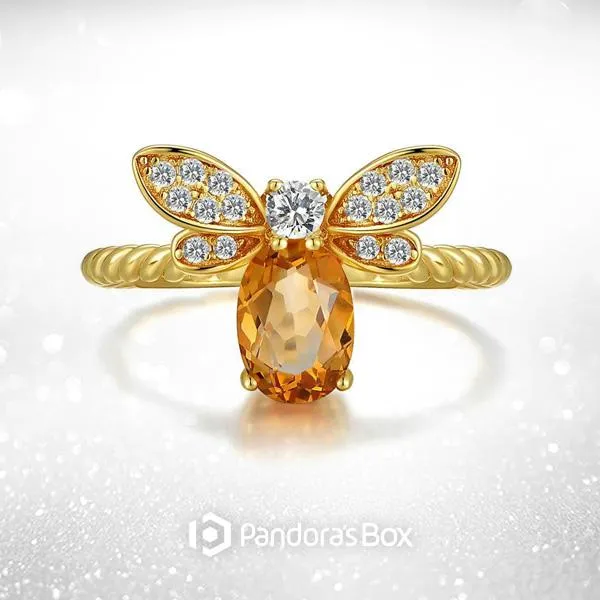 Queen Bee Citrine Ring