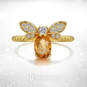 Queen Bee Citrine Ring