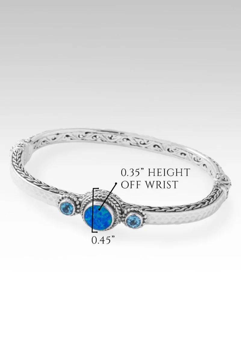 Sacred Path Bangle™ in Bali Blue Simulated Opal