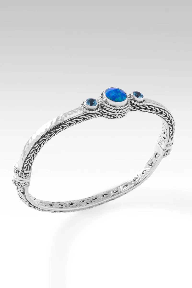 Sacred Path Bangle™ in Bali Blue Simulated Opal