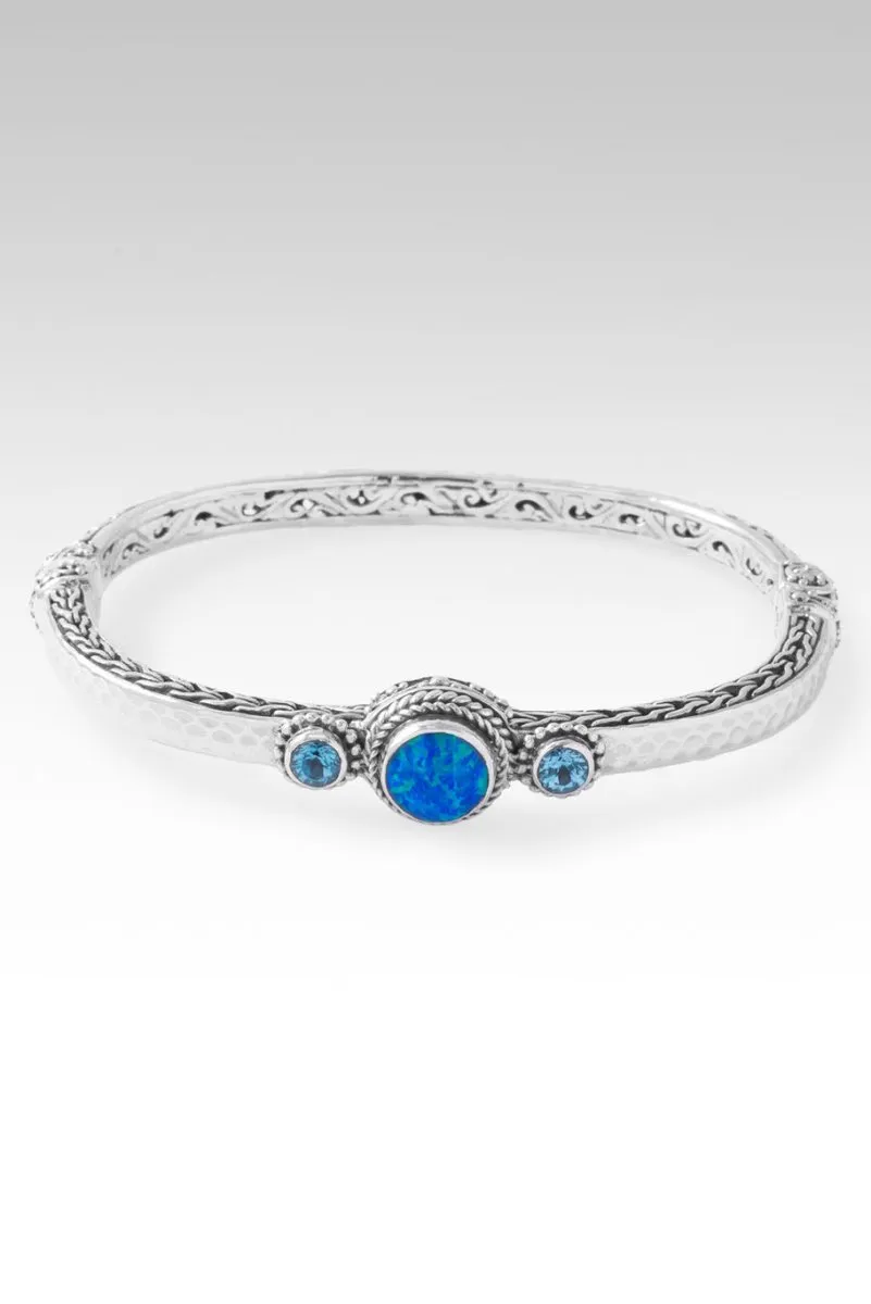 Sacred Path Bangle™ in Bali Blue Simulated Opal